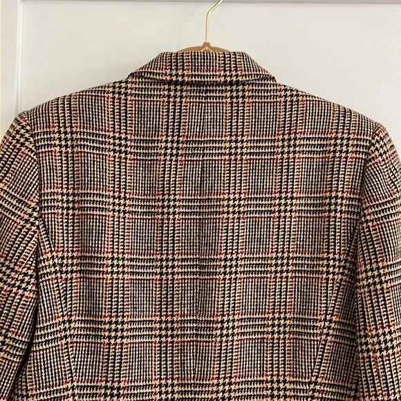 Vintage HARVE BERNARD Wool Plaid Blazer size 6 - Picture 10 of 14